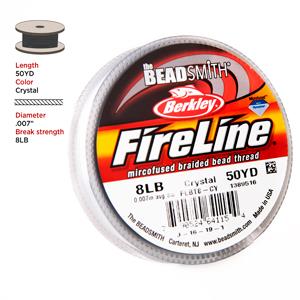 8lb Crystal Fireline Beading Thread 50yd