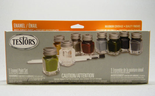 TESTORS ENAMEL PAINT SET - MILITARY 8 COLORS 281229