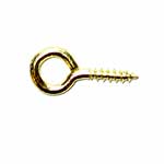 Screw Eyes - Brass Plated - 7/16" - 10pc