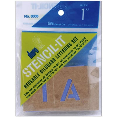 Stencil Kit Alphabet - 1" Tall