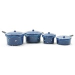Miniature - Blue Enamelware Cookware 8pc