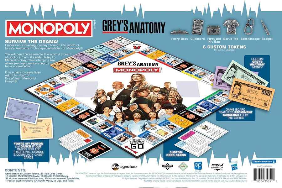 Monopoly Grey's Anatomy Edition Board Game