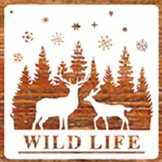 Forest Deer Stencils