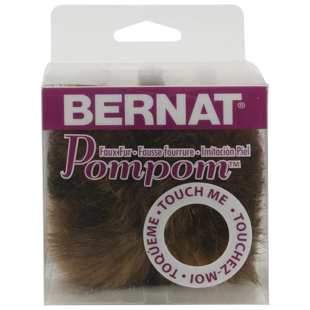 Bernat Faux Fur Pompom Brown Muskrat