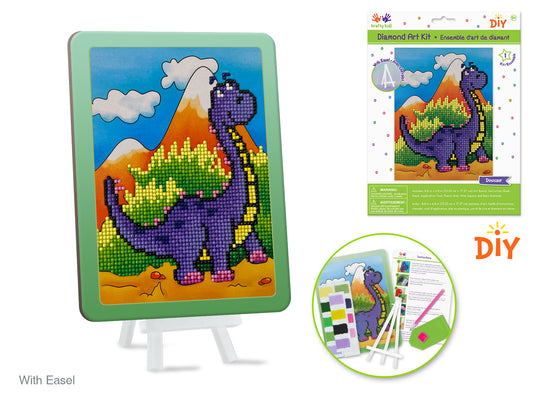 Krafty Kids Kit: 8.8"x6.8" DIY Diamond Painting Kit w/Easel