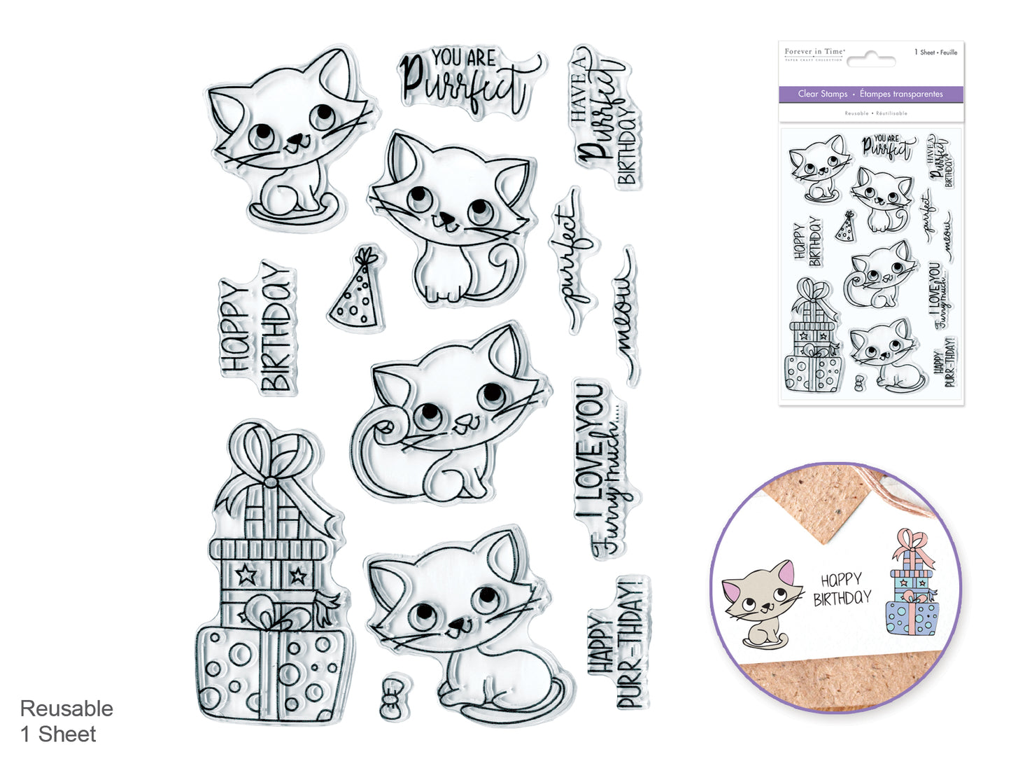 Clear Stamps:  Reusable