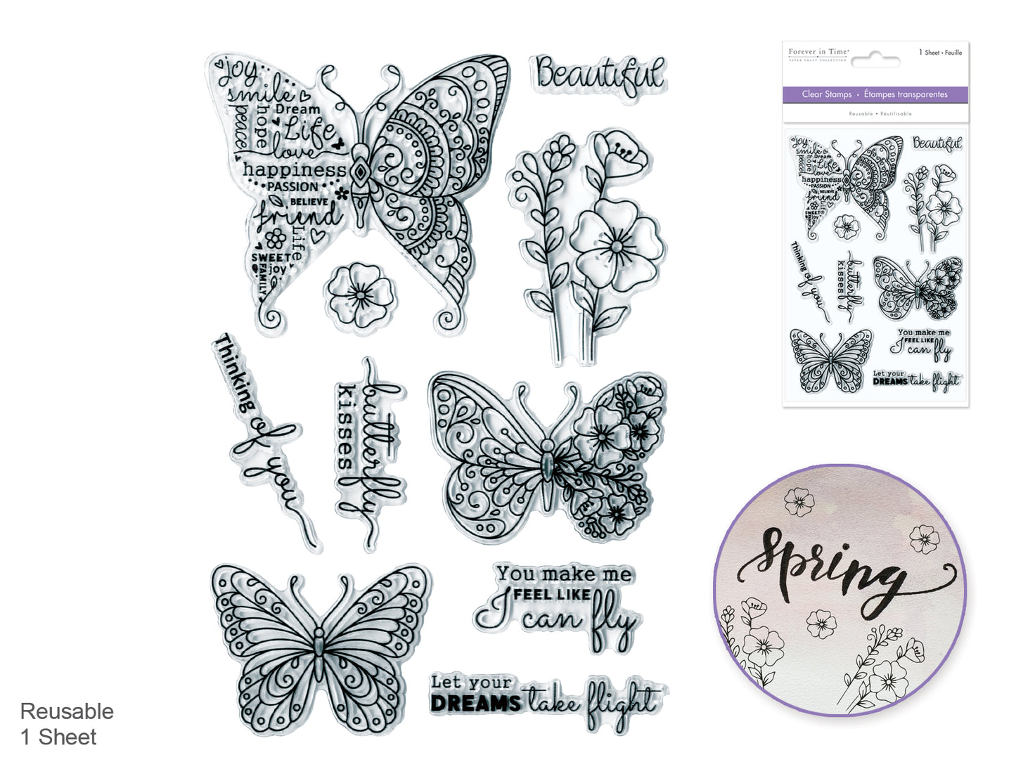 Clear Stamps:  Reusable