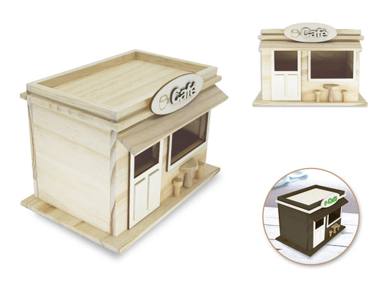 Wood Craft: 8.2x5.5x5.9" Village Store-