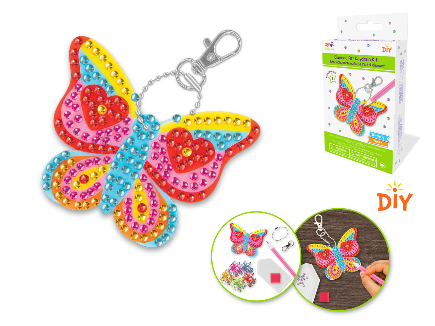 Krafty Kids Kit: Diamond Painting DIY Keychain Kit