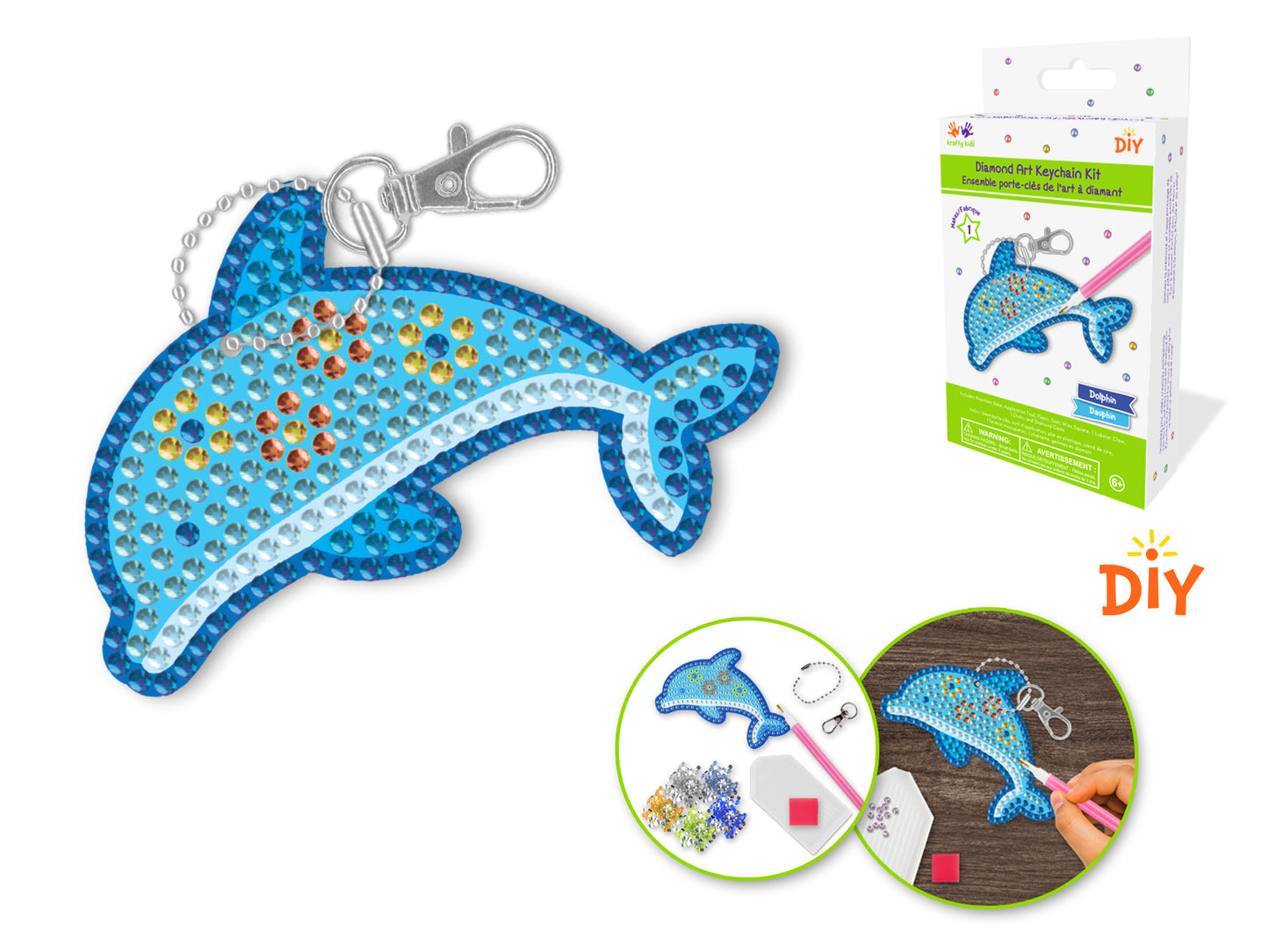 Krafty Kids Kit: Diamond Painting DIY Keychain Kit