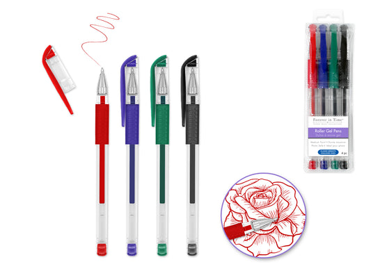 Scrapbook Gel Pens: 4/pack Acidfree Assorted PhotoSafe - Classic Brights
