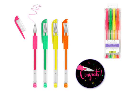 Scrapbook Gel Pens: 4/pack Acidfree Assorted PhotoSafe - Neons