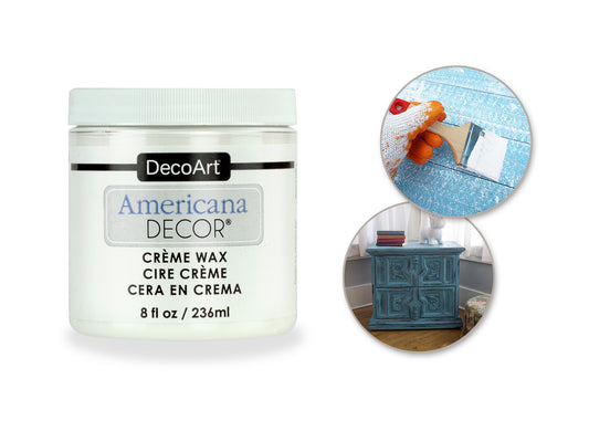 Decoart Medium: 8oz Americana Décor Crème Wax ADM01 Clear
