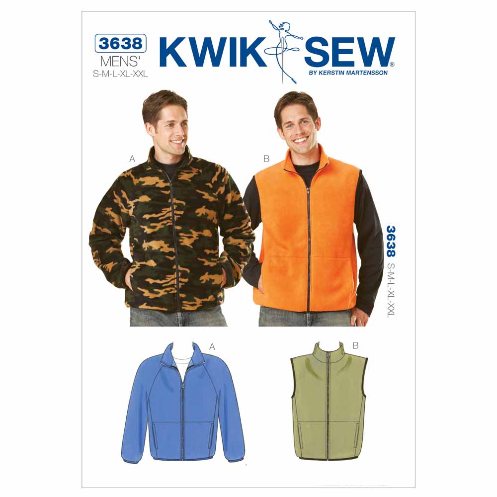 KWIK SEW - K3638 Jacket & Vest Pattern