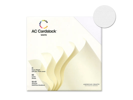 AC Cardstock 12*12 Heavy Weight 80lb -White Solid