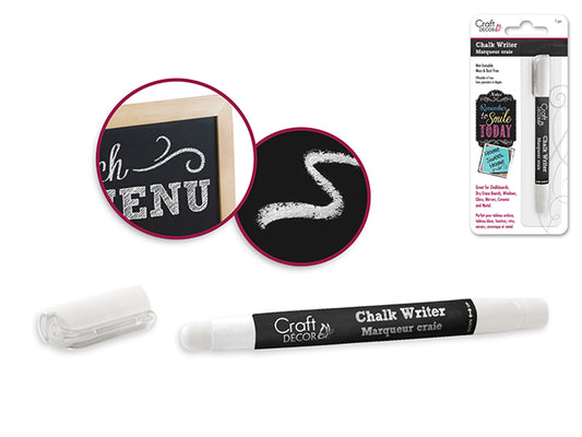 Craft Decor: Chalk Writer Blister-Carded - White
