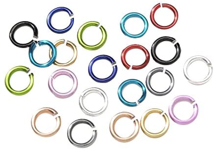 Aluminum Jump Rings 10mm Multi-Color 135pc