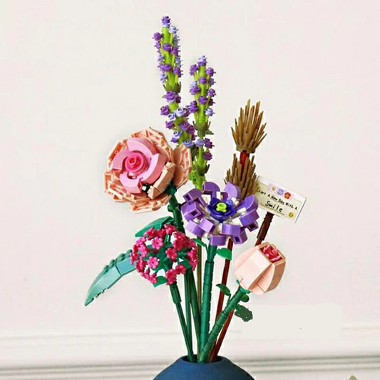 Rose Camellia Lavender Orchid Model | LOZ 1657 Mini Block Eternal Flower Set