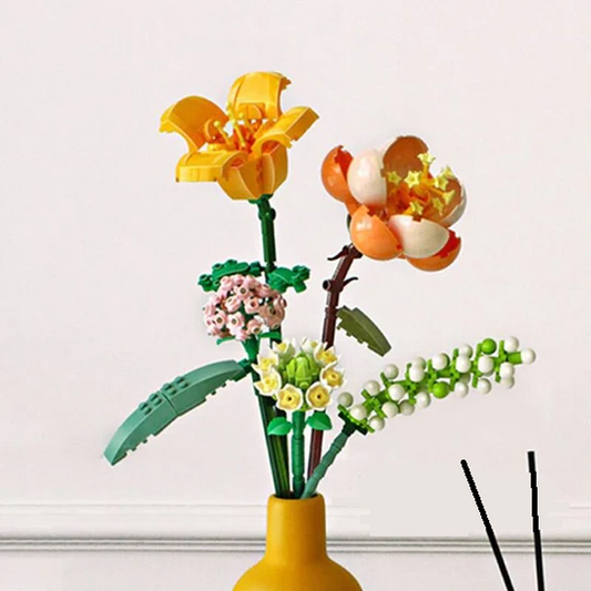 Hibiscus Lily Daisy Hydrangea Model | LOZ 1658 Mini Block Building Bricks Set Eternal Flower