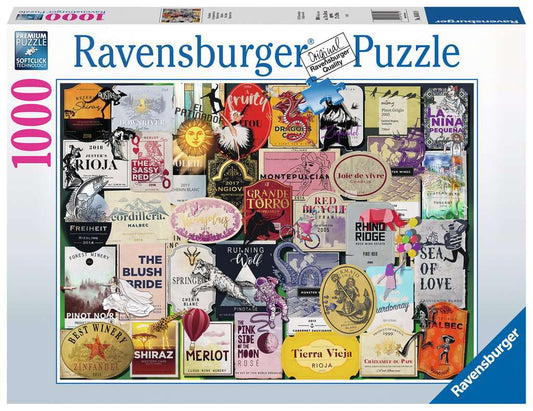 Wine Labels 1000 Piece Jigsaw Puzzle