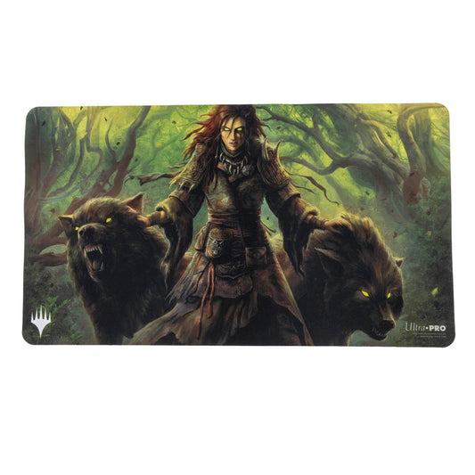 Battle for Baldurs Gate - Commander Legends Playmat B featuring Faldorn, Dread Wolf Herald for Magic: The Gathering