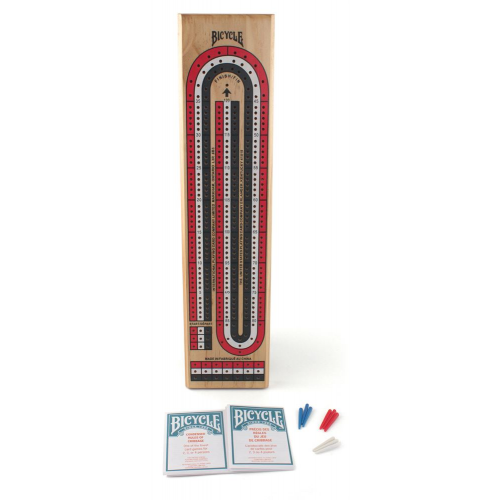 BICYCLE - CRIBBAGE BOARD - 3 TRACK - COLOR