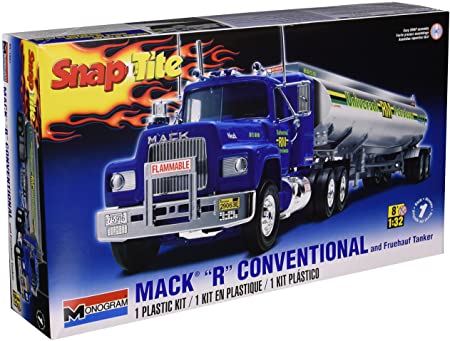 Revell Monogram 1/32 Mack® "R" Conventional and Fruehauf Tanker Plastic Model Kit 85-1961