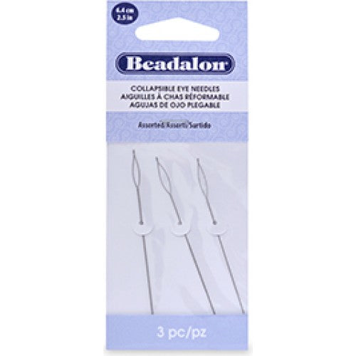 BEADING NEEDLE, 2.5″ ASSORTED SIZES PACKAGE OF 3