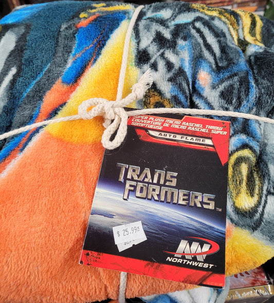 Transformers Super Plush Micro Raschel Throw Auto Flame