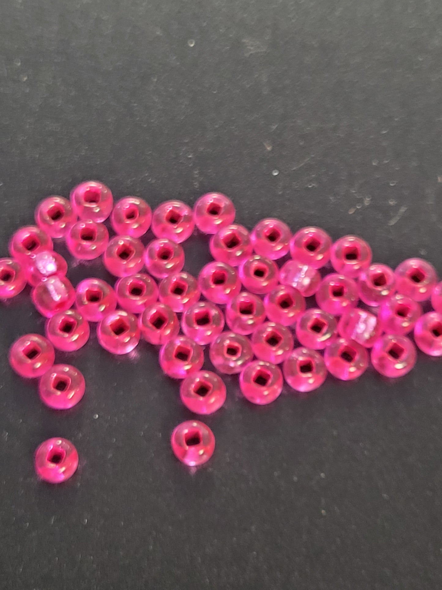 DARK PINK SILVER LINED Seed Bead