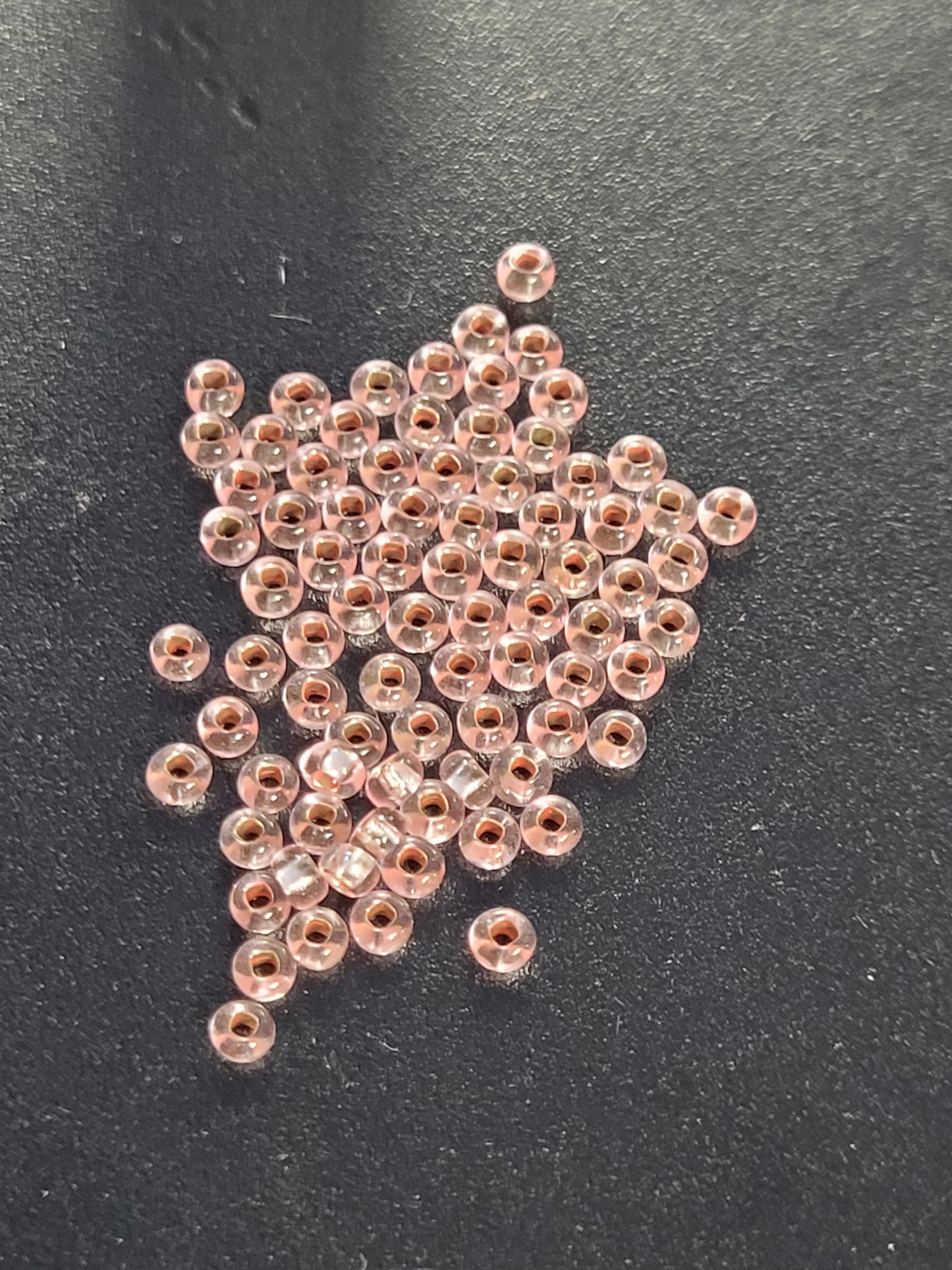 Silver Lined Light Pink Seedbeads