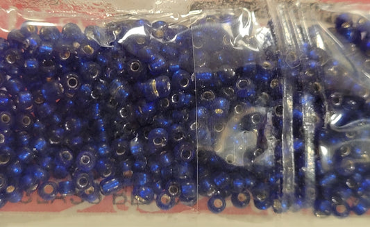 Silver Line Royal Blue Seedbeads