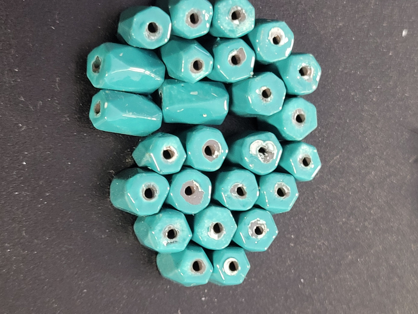 Turquoise Magnetic Hexagon Tube Hematite