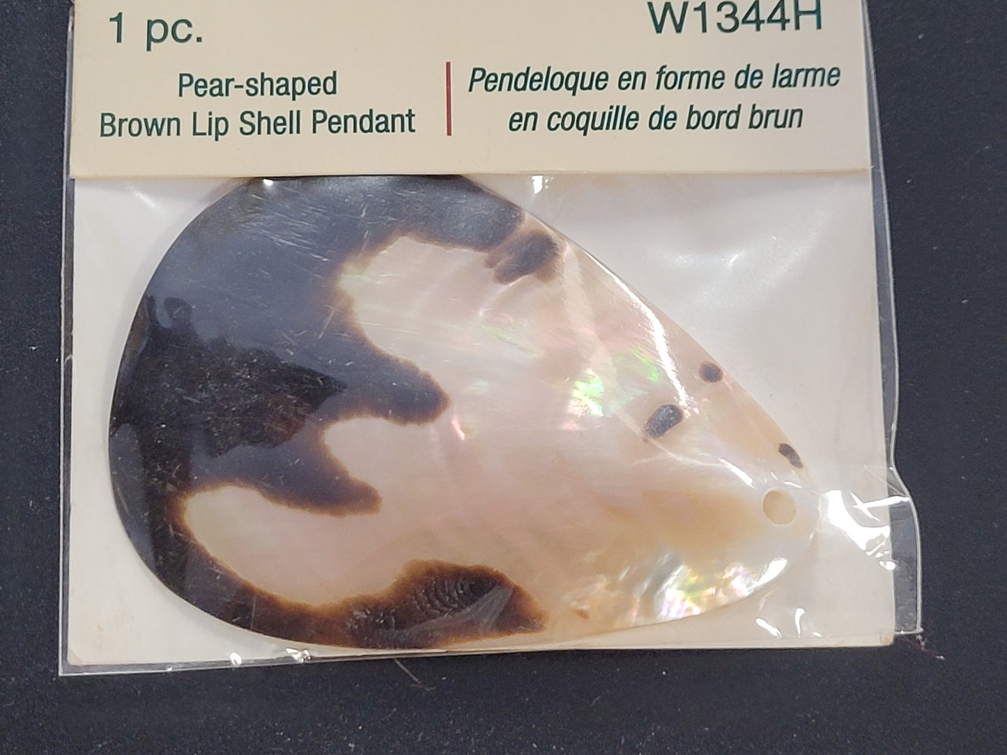 Pear Shaped Brown Lip Shell Pendant