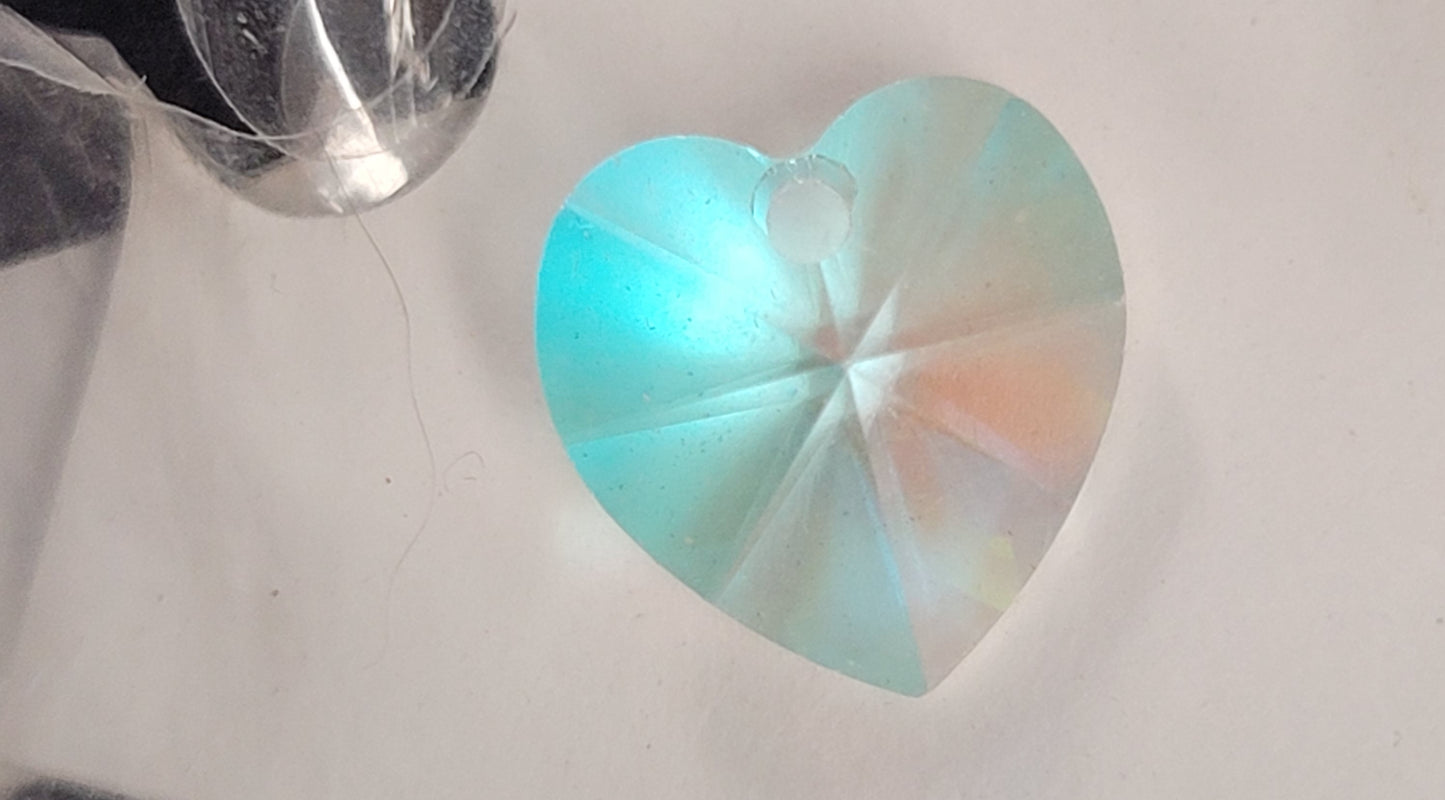 Swarovski Pendant 6228 Heart 10.3x10mm Crystal Shimmer