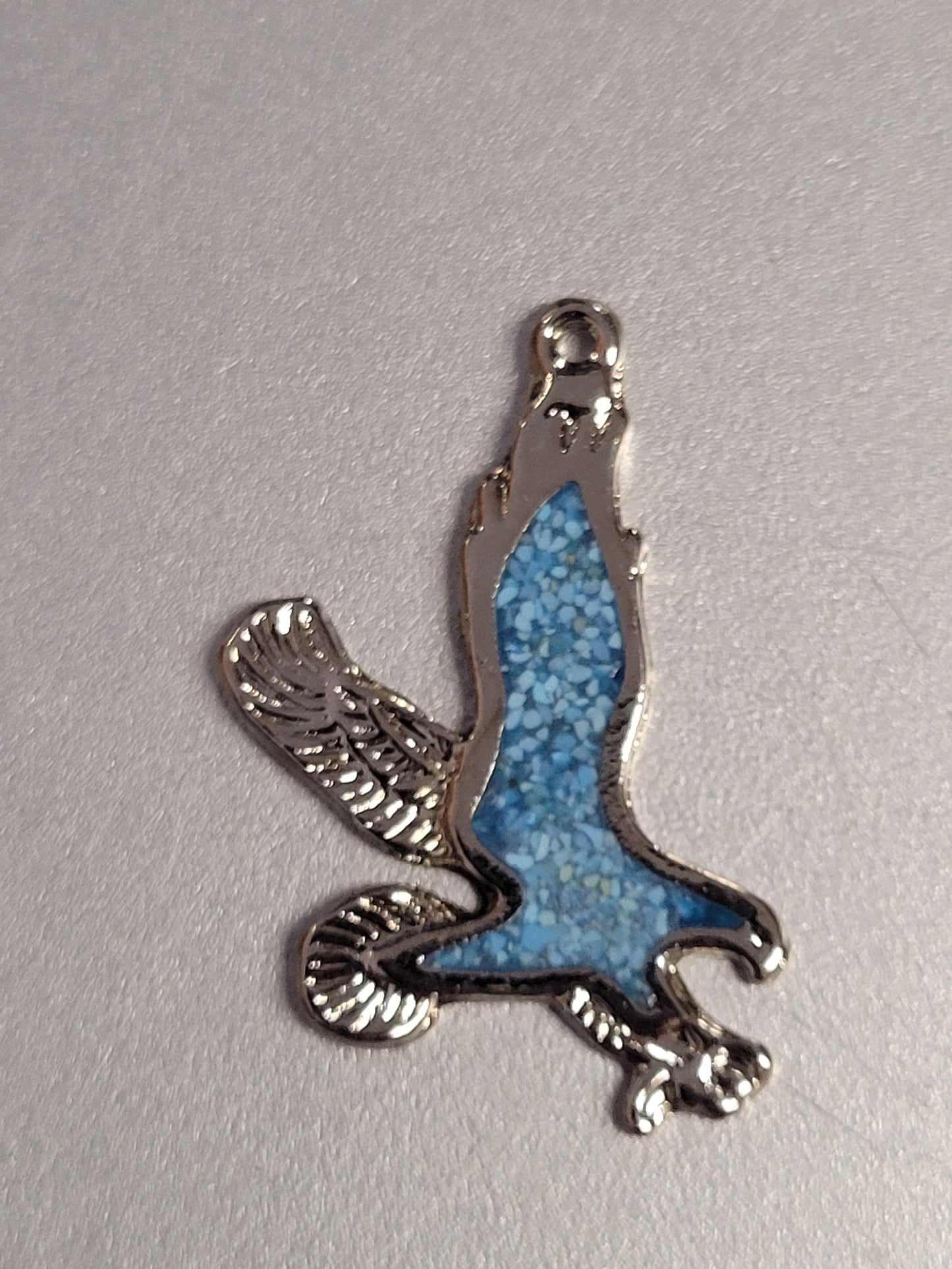 Eagle Pendant Turquoise and Silver