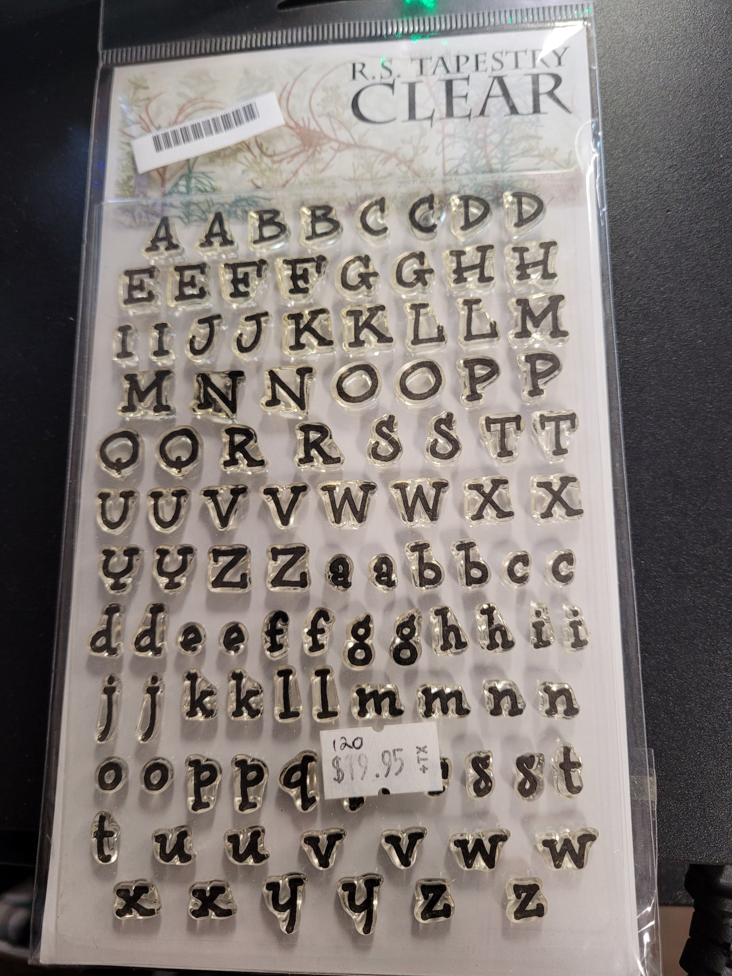 R.S. Tapestry Clear Letter Stamps
