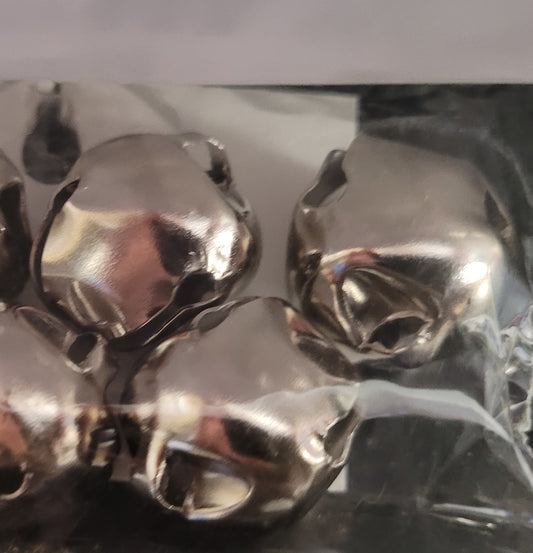 Silver Round 3/4" Craft Looped Iron Jingle Bells
