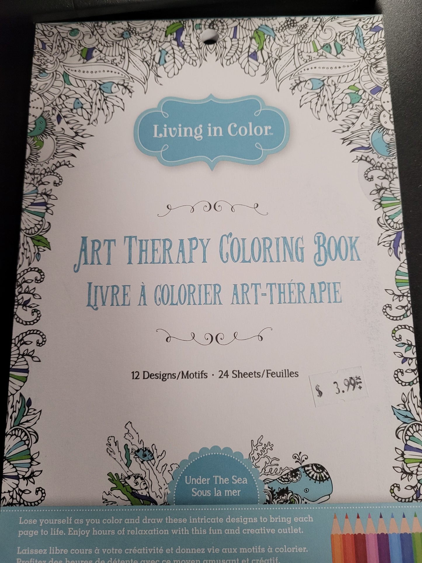 Living In Color Art Therapy Coloring Book-Under the Sea
