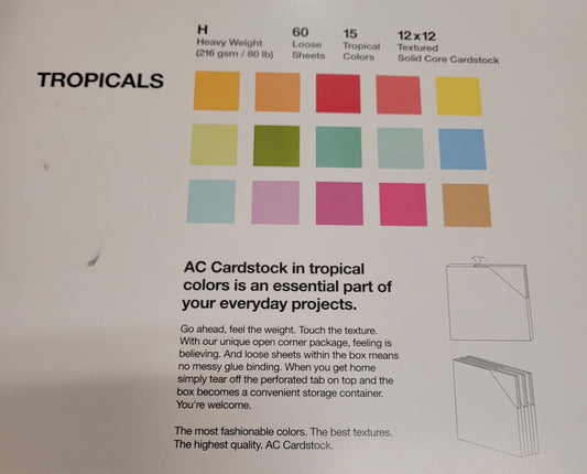 AC Cardstock 12*12 Heavy Weight 80lb - Tropical