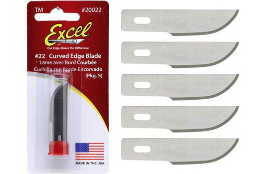 #22 Excel 20022 Curved Edge Knife Blade - 5pc