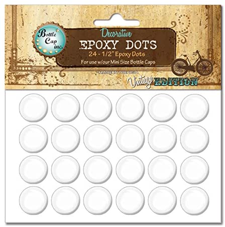 Bottle Cap 1/2 Inch Epoxy Points, Mini