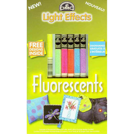 DMC #317W Light Effects Floss 6 Pack - Fluorescent