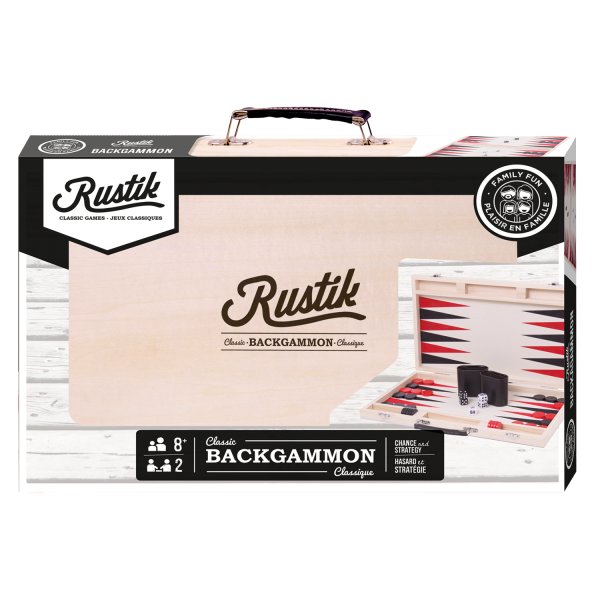 Rustik Deluxe Backgammon - Wood Case