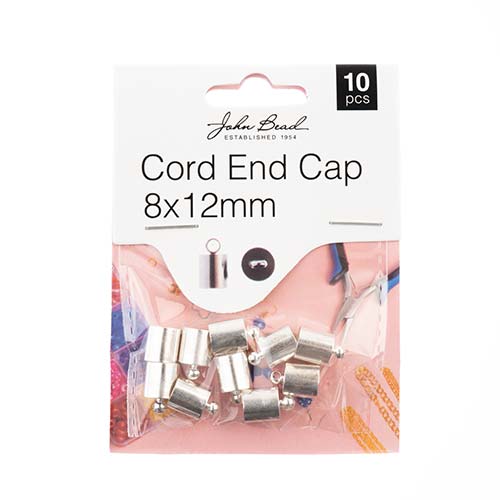 Must Have Findings - Cord End Cap 8x12mm Silver 10pcs