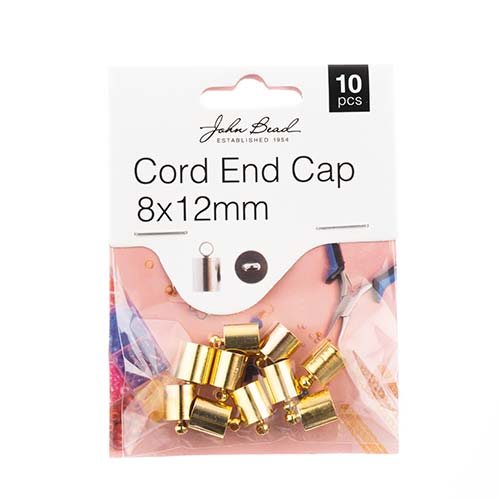 Must Have Findings - Cord End Cap 8x12mm Gold 10pcs