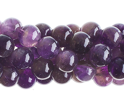 Semi-Precious 16in 8mm Dark Amethyst Natural