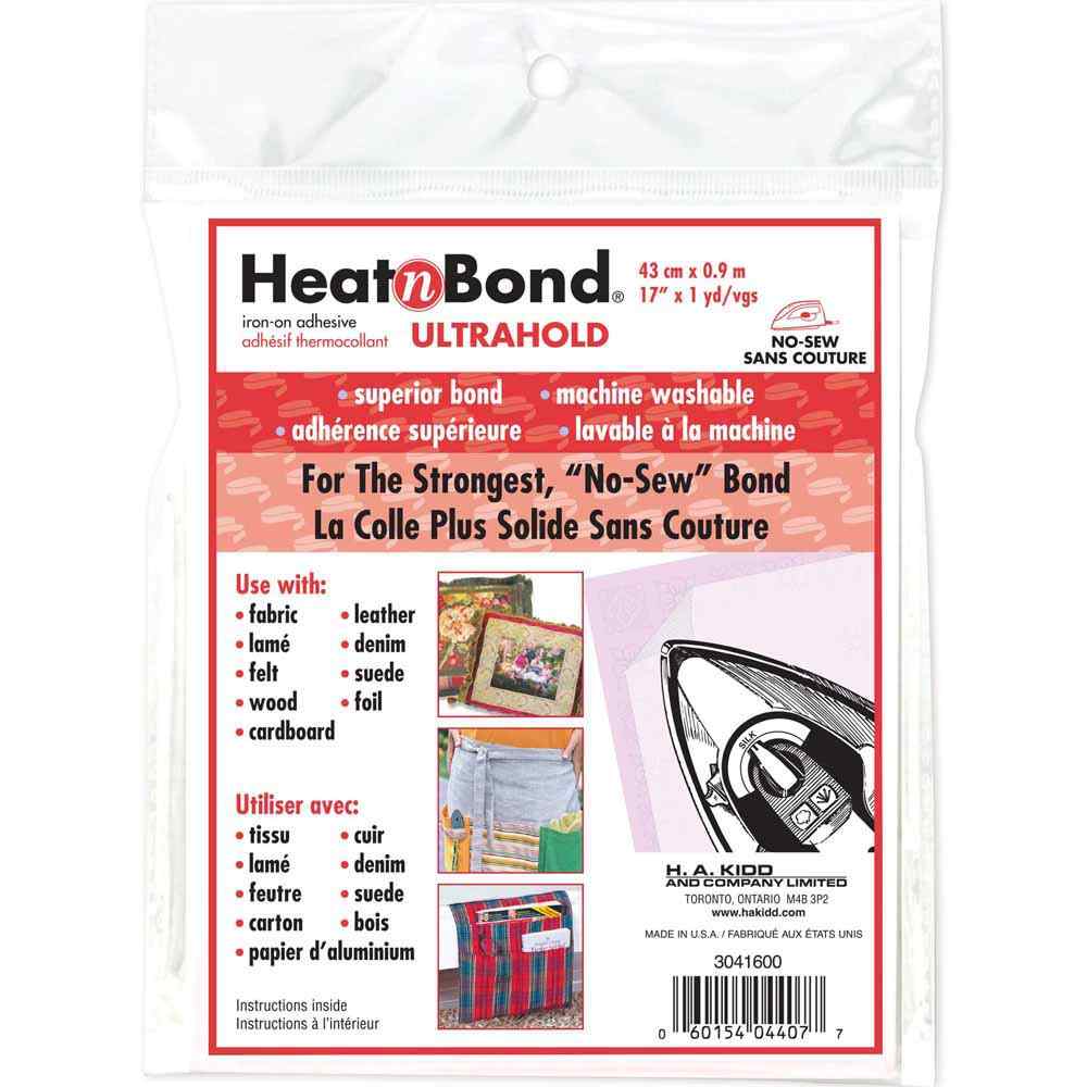 HEATNBOND Ultra Hold Iron-On Adhesive Sheets - 43cm x .9m (17″ x 1yd) pkg.