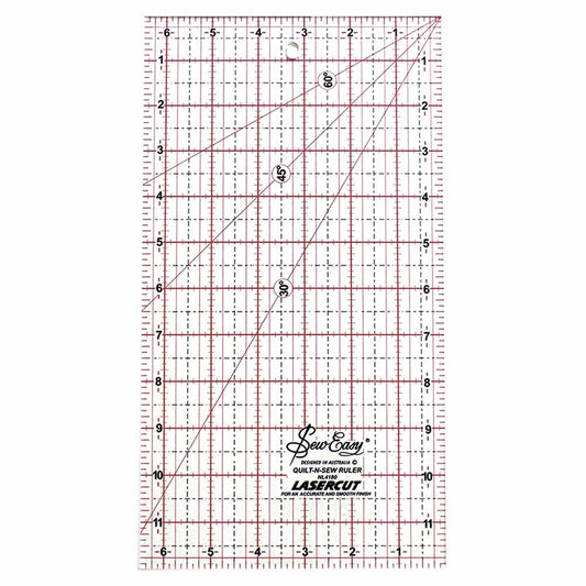 SEW EASY Quilting Ruler - 12″ x 61⁄2″ (30.5 x 16.5cm)