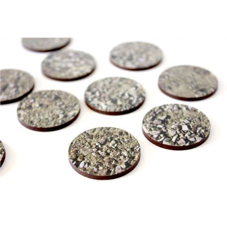 32 MM Stones X10 - PRE PAINTED BASES